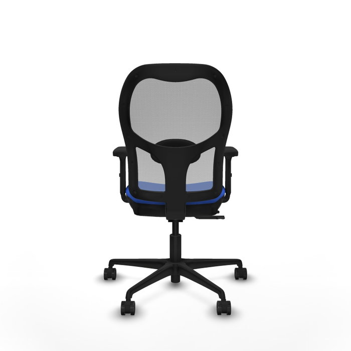 PIQUERAS Y CRESPO Silla de oficina Jorquera con mecanismo Sincro/Traslack, Azul y Gris