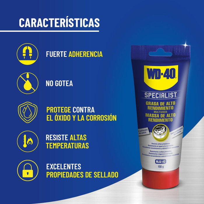 WD40 Specialist Grasa de Alto Rendimiento Multiuso Litio Complejo 150 g