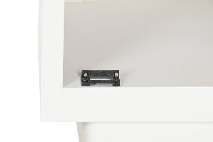 DKD Home Decor Mesita de Noche Scandi white Natural Blanco Mango Acacia 35 x 50 x 40 cm