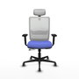 PIQUERAS Y CRESPO Silla de oficina Haches Azul claro y Blanco