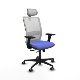 PIQUERAS Y CRESPO Silla de oficina Haches Azul claro y Blanco
