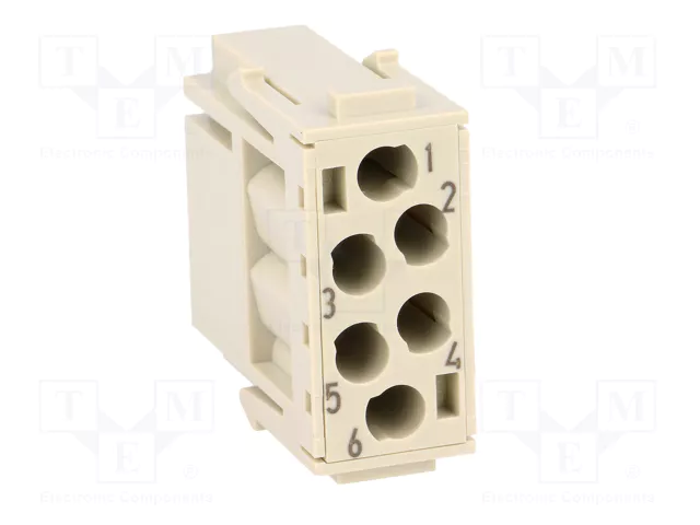 HARTING Han E módulo macho de 6 pines