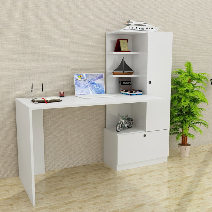 Hanah Home Mesa de Estudio Escandinava Blanca 149.5 cm Ancho Hanah Home Mesa de Estudio Escandinava Blanca 149.5 cm Ancho
