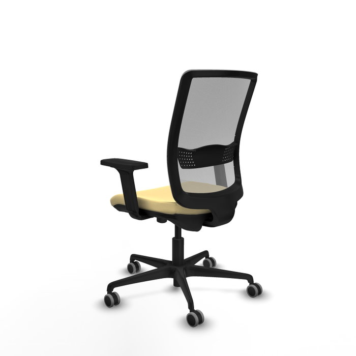 PIQUERAS Y CRESPO Silla de oficina Haches con mecanismo Sincro/Traslack, Crema y Gris