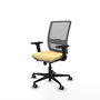 PIQUERAS Y CRESPO Silla de oficina Haches con mecanismo Sincro/Traslack, Crema y Gris