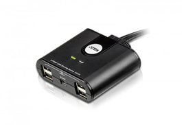 Aten US224 Switch de datos USB 2.0, 4 dispositivos a 2 PC