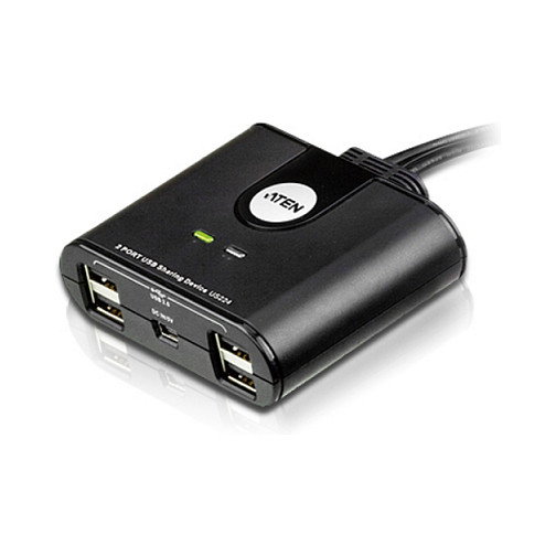 Aten US224 Switch de periféricos USB 2.0 para 2 computadoras y 4 dispositivos