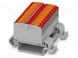 PHOENIX CONTACT PTVFIX 18X2,5-NS35A RD Conector de carril Push-in Rojo