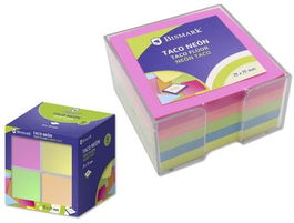 Bismark Taco de Notas 400 Hojas 75x75 Colores Neón