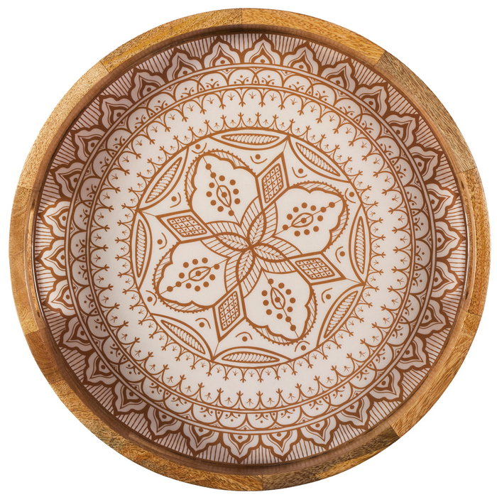 Home Deco Factory Bandeja Dune Terracota Mirage, Diámetro 35 cm, Madera de Mango Home Deco Factory Bandeja Dune Terracota Mirage, Diámetro 35 cm, Madera de Mango