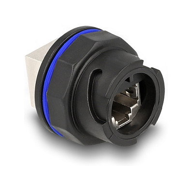 DeLOCK Conector empotrable RJ45 Cat.6A Negro