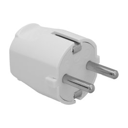 WOLFPACK LINEA PROFESIONAL Clavija Schuko 2 Polos con Toma de Tierra 16A Blanco