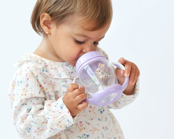 KioKids Taza de Aprendizaje Step 1 Conejo Lavanda 270 mL +6 meses KioKids Taza de Aprendizaje Step 1 Conejo Lavanda 270 mL +6 meses