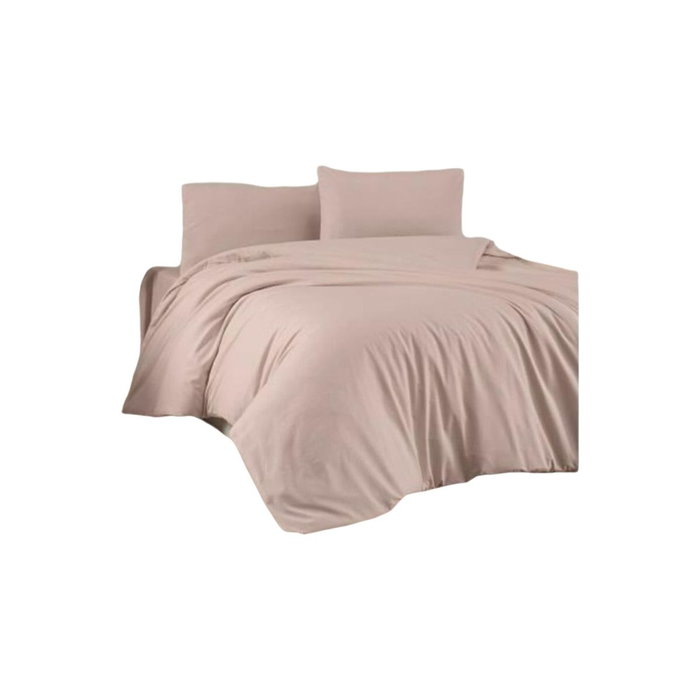 Aucune Juego de Cama Marrón con Funda Nórdica y 2 Fundas de Almohada, 100% Algodón Reforzado