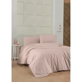 Juego de Cama 220x240 cm + 2 Fundas Almohada 60x60 cm 100% Algodón Reforzado Marrón ASI8684282553915