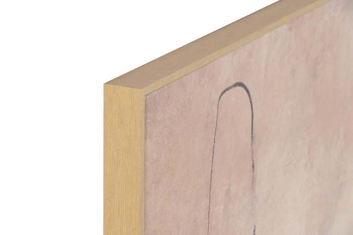 DKD Home Decor Cuadro Abstracto Marron y Blanco 90 x 120 x 4 cm - Lienzo PS - 2 Unidades