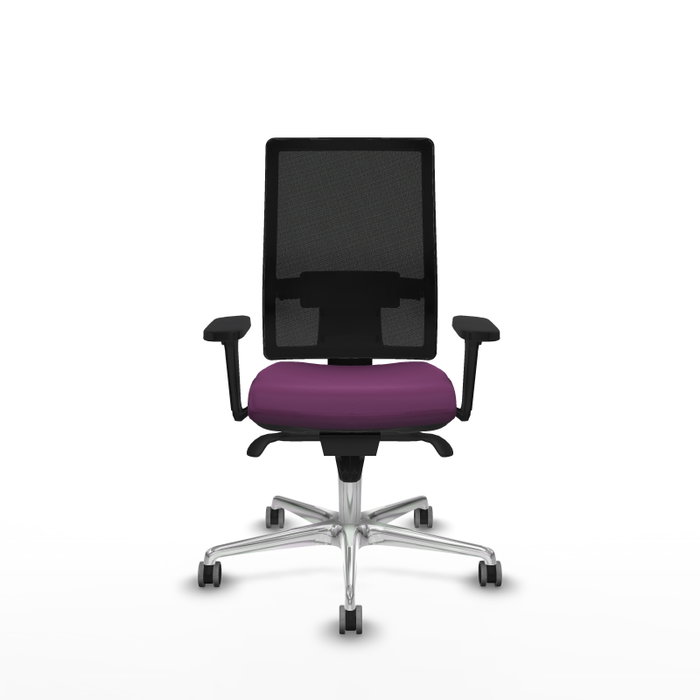 PIQUERAS Y CRESPO Silla de oficina Horna con Mecanismo Sincro Morado y Negro