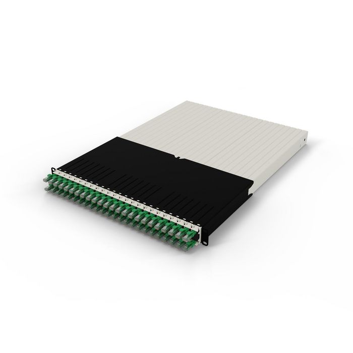 PATCHBOX 30RU UTP Green - Solución de gestión de cables para rack de red con 24 cables retráctiles