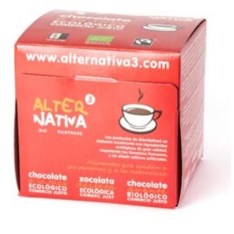 ALTERNATIVA 3 Chocolate a la Taza en Sobres 30G, Pack de 10, Comercio Justo, Ecológico, Vegano, Sin Gluten y Sin Lactosa ALTERNATIVA 3 Chocolate a la Taza en Sobres 30G, Pack de 10, Comercio Justo, Ecológico, Vegano, Sin Gluten y Sin Lactosa