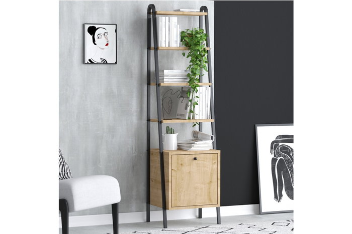 Hanah Home Estantería Sapphire Oak, Black