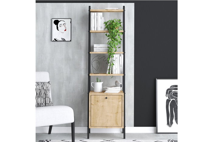 Hanah Home Estantería Sapphire Oak, Black