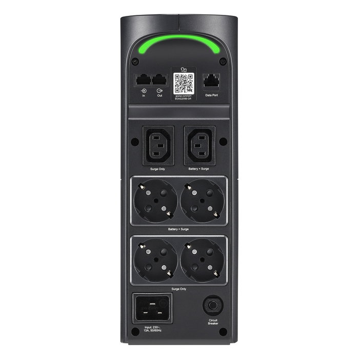 APC UPS Back-UPS Pro BGM2200B-GR 2200VA 1320W 4xSchuko 2xIEC C13 Torre con RGB Beleuchtung