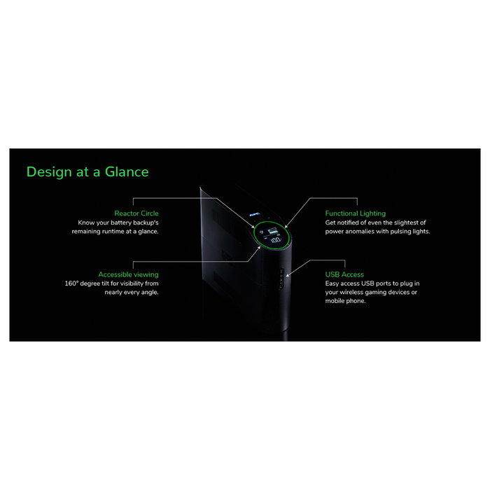 APC UPS Back-UPS Pro BGM2200B-GR 2200VA 1320W 4xSchuko 2xIEC C13 Torre con RGB Beleuchtung