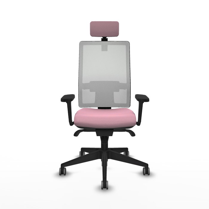 PIQUERAS Y CRESPO Silla de oficina Horna Rosa y Blanco