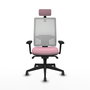 PIQUERAS Y CRESPO Silla de oficina Horna Rosa y Blanco