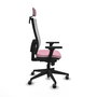 PIQUERAS Y CRESPO Silla de oficina Horna Rosa y Blanco