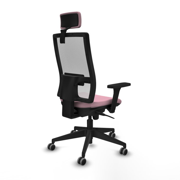 PIQUERAS Y CRESPO Silla de oficina Horna Rosa y Blanco