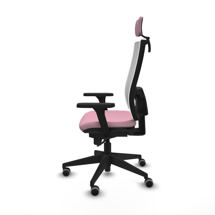 PIQUERAS Y CRESPO Silla de oficina Horna Rosa y Blanco