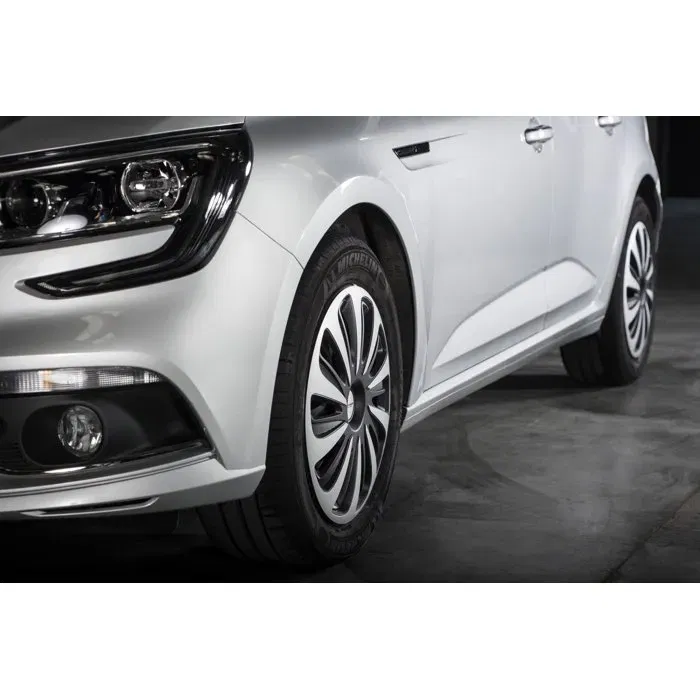 Michelin Cubierta de Rueda 15 NVS 3D Lote 4 Tapacubos ABS Bicolor Acabado Brillante Seguridad Visibilidad Nocturna Ruedas 15''