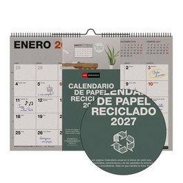 MIQUELRIUS Calendario de pared 2027 Recycled Mensual A3 420x300 mm