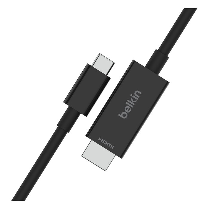 Belkin AVC012bt2MBK Cable USB C a HDMI 2.1, 2m, Resolución 8K 60Hz, HDR10+, Negro