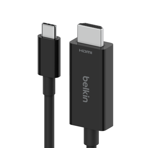 Belkin AVC012bt2MBK Cable USB C a HDMI 2.1, 2m, Resolución 8K 60Hz, HDR10+, Negro