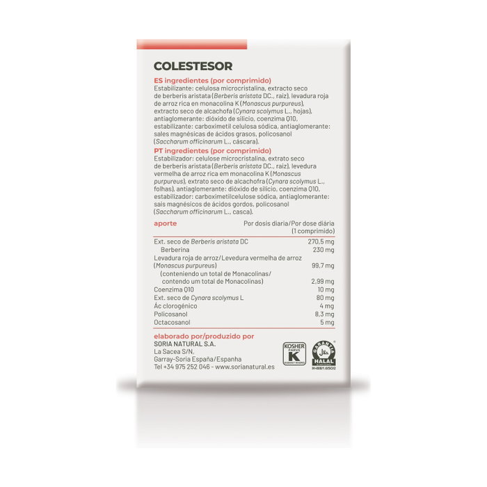 Soria Natural Colestesor 30 comprimidos de 800mg Soria Natural Colestesor 30 comprimidos de 800mg