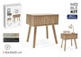 Moblekit Mesita de Noche Auxiliar de Madera