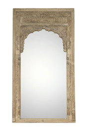 DKD Home Decor Espejo de Teca Natural Pieza Única 160x18x288 cm