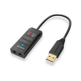 Sharkoon 4044951034215 Tarjeta de Sonido Externa 7.1 Canales USB Negro