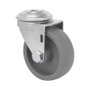 Rueda de mobiliario SELINA gris de 30 mm con agujero pasante de 8 mm