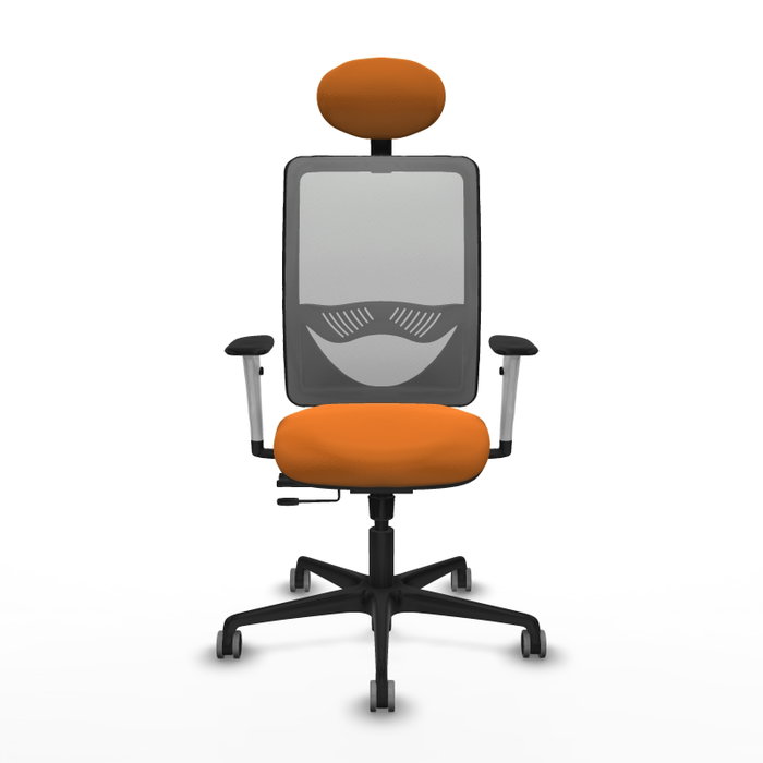 PIQUERAS Y CRESPO Silla de oficina Zulema con mecanismo Sincro/Traslack Naranja y Gris PIQUERAS Y CRESPO Silla de oficina Zulema con mecanismo Sincro/Traslack Naranja y Gris