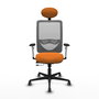 PIQUERAS Y CRESPO Silla de oficina Zulema con mecanismo Sincro/Traslack Naranja y Gris