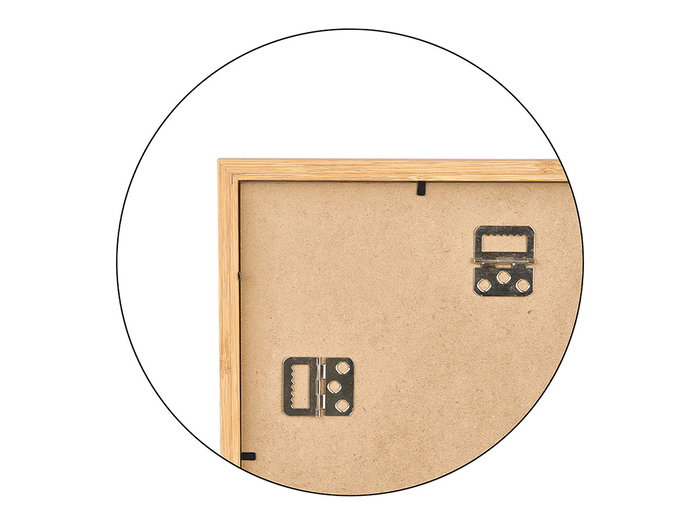 Giftdecor Marco para 6 Fotos 10x15, Efecto Bambú, Madera MDF, Color Marrón, 40 x 34 x 2 cm (Set de 12)