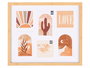 Giftdecor Marco para 6 Fotos 10x15, Efecto Bambú, Madera MDF, Color Marrón, 40 x 34 x 2 cm (Set de 12)