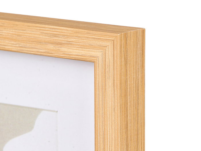 Giftdecor Marco para 6 Fotos 10x15, Efecto Bambú, Madera MDF, Color Marrón, 40 x 34 x 2 cm (Set de 12)