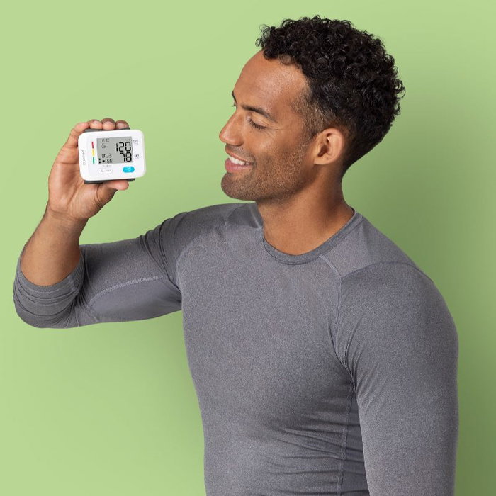 Medisana Tensiometro de muñeca ecomed - Monitor de presión arterial con pantalla LCD
