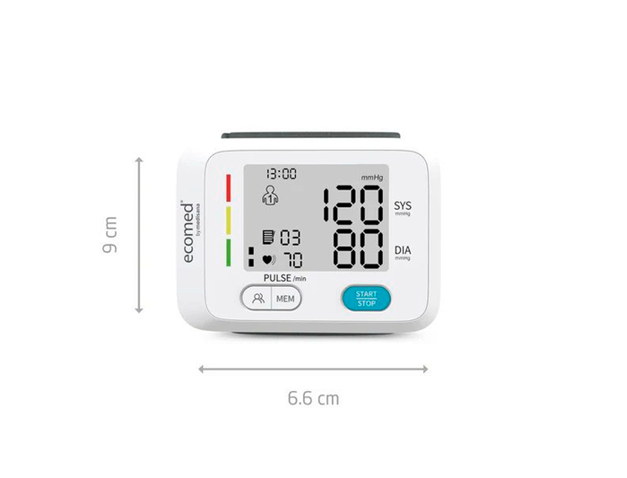 Medisana ecomed Tensiómetro de Muñeca Automático con Detector de Arritmias BW-83E