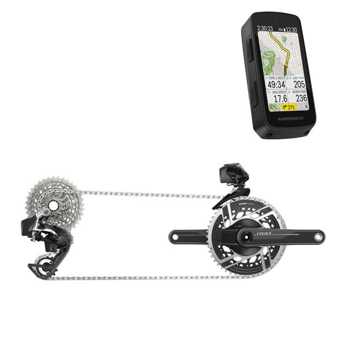 SRAM RED ETAP AXS 2x E1 con Hammerhead Karoo SRAM RED ETAP AXS 2x E1 con Hammerhead Karoo