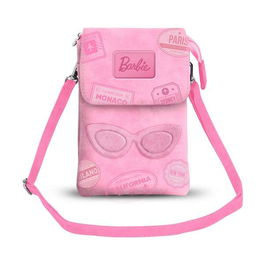 Barbie Bolso Móvil Travel 19x13x4 cm Rosa PVC Poliéster con dos compartimentos y bandolera ajustable